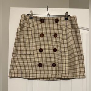 Veronica Beard Plaid Mini Skirt